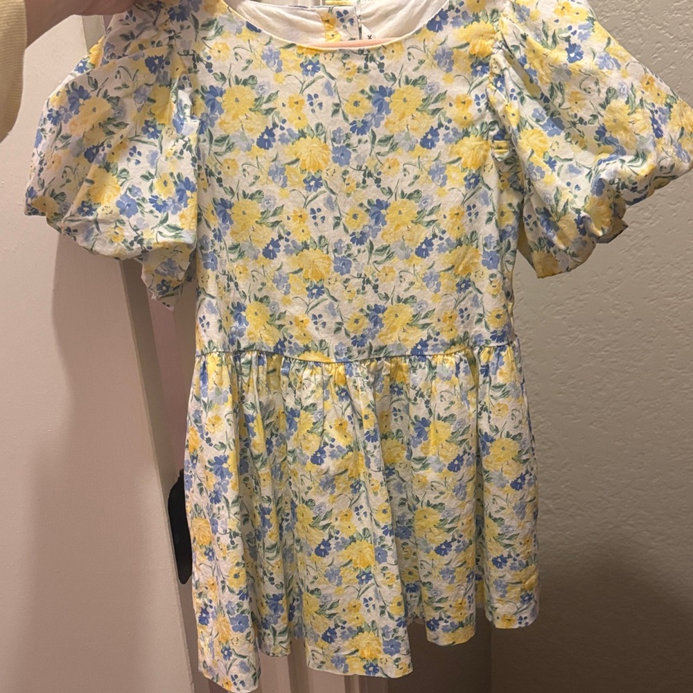 Janie and Jack Yellow and Blue Floral Dress